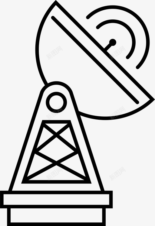 卫星天线电视太空图标svg_新图网 https://ixintu.com 信号 卫星天线 太空 接收器 波 电视 美国宇航局 通信 频道