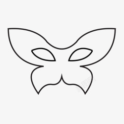 狂欢节装扮狂欢面具化妆舞会睫毛膏图标高清图片