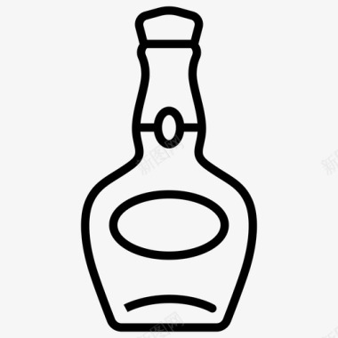 白兰地酒精饮料图标图标