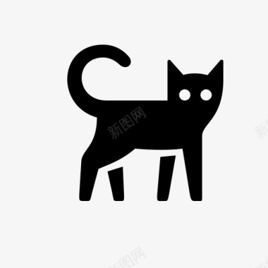 猫陪伴家庭图标图标