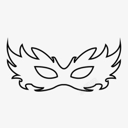 狂欢节装扮狂欢面具睫毛膏狂欢节图标高清图片