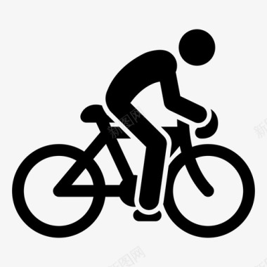 骑自行车锻炼运动图标图标