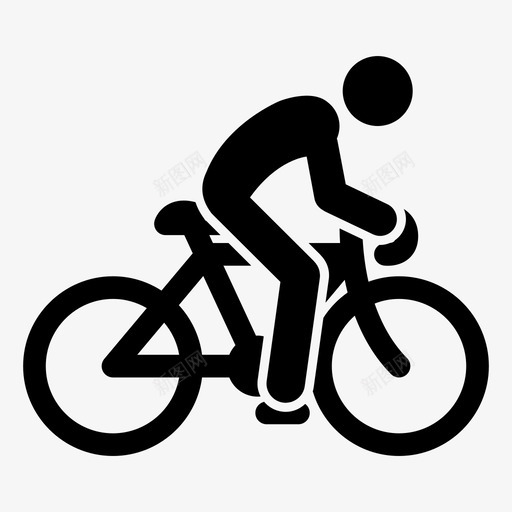 骑自行车锻炼运动图标svg_新图网 https://ixintu.com 健身 娱乐 自行车 踏板 运动 锻炼 骑自行车 骑行