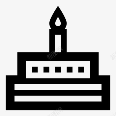 生日蛋糕信号派图标图标