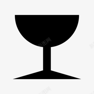 葡萄酒杯圆形边缘图标图标