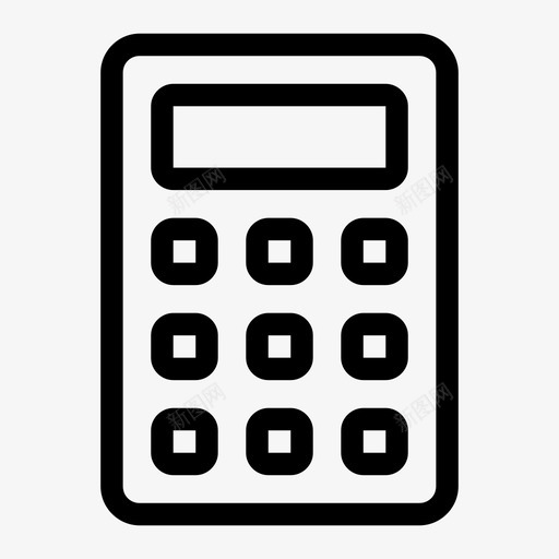 计算器读出按下图标svg_新图网 https://ixintu.com 乘法 加减 屏幕 按下 按钮 教育线 数学 显示 计算器 读出 除法