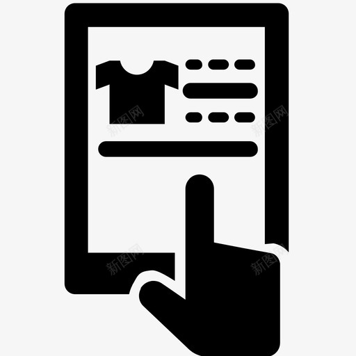 网上购物电子商务ipad图标svg_新图网 https://ixintu.com ipad ipadtouch 商务购物 电子商务 网上购物 衬衫