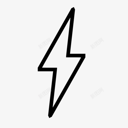 闪电风暴电力图标svg_新图网 https://ixintu.com 光明 电力 能量 闪电 雷电 风暴