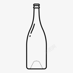 高瓶香槟瓶吐司高杯图标高清图片