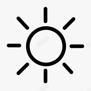 太阳亮度能量图标图标