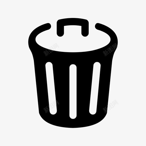 垃圾桶展示件移除图标svg_新图网 https://ixintu.com 删除 垃圾桶 垃圾箱 容器 对象 展示件 材料 清空 物品 移除