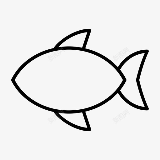 鱼动物鳕鱼图标svg_新图网 https://ixintu.com 动物 厨房薄 块 展示片 材料 海 食物 鱼 鳕鱼