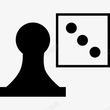 棋子和骰子游戏对象教育学术1图标图标