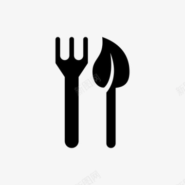 素食主义者素食者餐厅图标图标