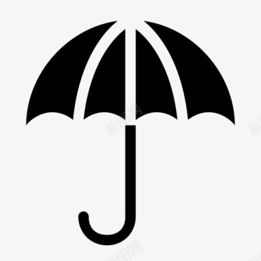 伞保持干燥下雨图标图标