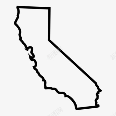加利福尼亚地理位置地图图标图标