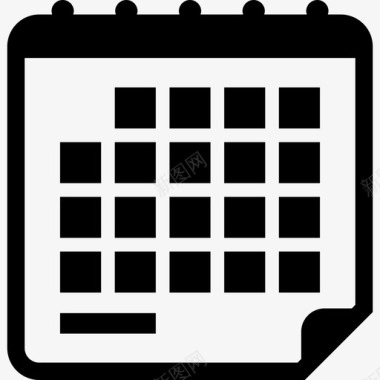 用于时间管理界面日历图标的日历工具变体图标
