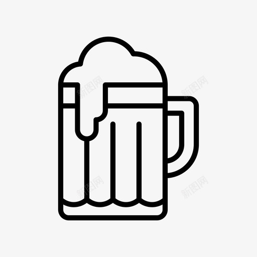 啤酒信号马克杯图标svg_新图网 https://ixintu.com 信号 啤酒 啤酒杯 工会 支票 更多 标记 玻璃杯和杯子 瓶子 酒精 马克杯
