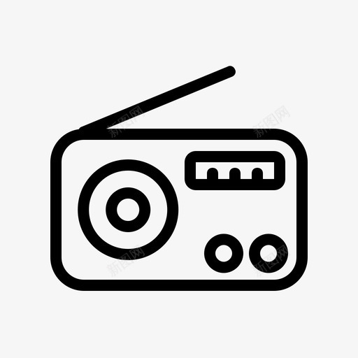 收音机波形联合图标svg_新图网 https://ixintu.com 减法 各种线路图标 声音 多个 忽略 收音机 无线 更多 波形 联合 设备