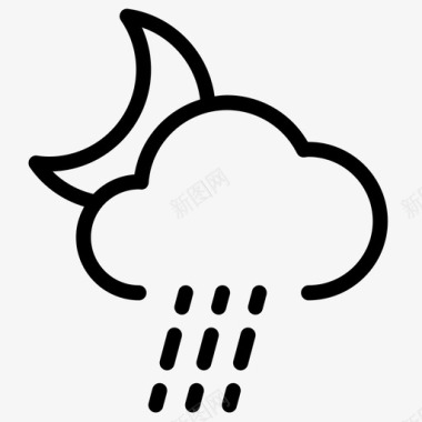 夜雨云夜图标图标