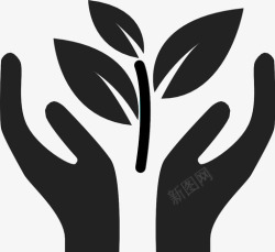 养自然之根芽文章绿色图标高清图片