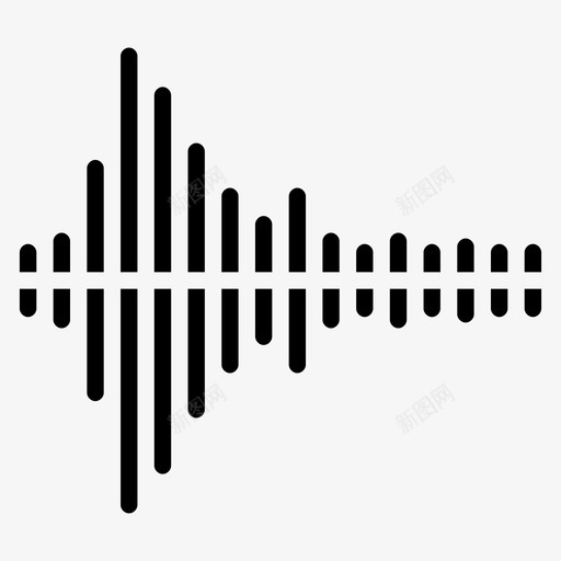 声波纵波振动图标svg_新图网 https://ixintu.com 信号 声学 声波 录音 振动 横向 纵波 音乐 音频 频率