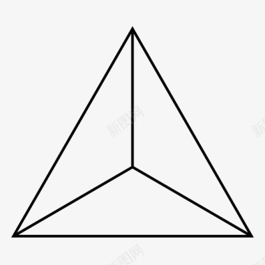 四面体绘图几何学图标图标