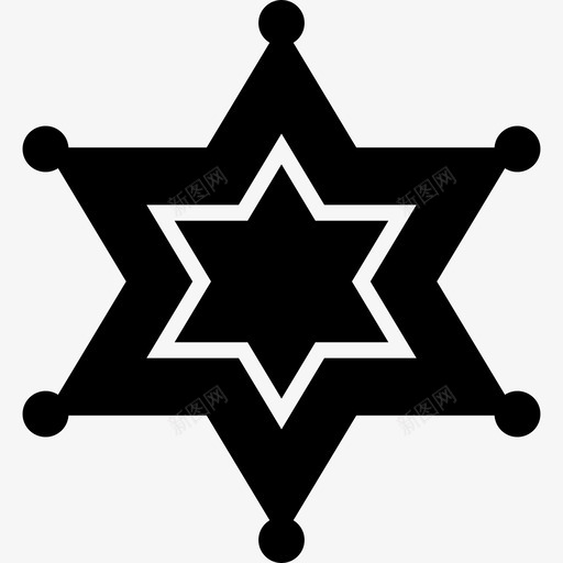 六点星符号形状游戏图标svg_新图网 https://ixintu.com 六点星符号 形状 游戏
