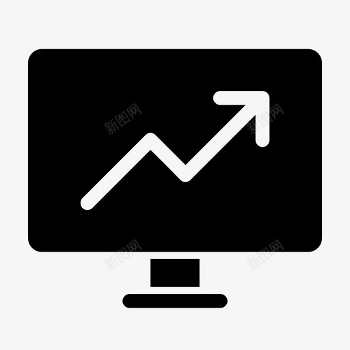 增加报告绘图图标svg_新图网 https://ixintu.com 倾斜 图表 增加 折线图 报告 监视器 绘图 著名图标字形 计算机 趋势