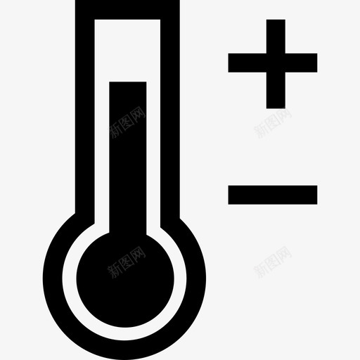 温度计医学科学图标svg_新图网 https://ixintu.com 医学 温度计 科学图标