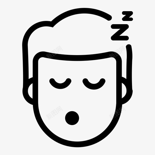 睡眠意象打盹图标svg_新图网 https://ixintu.com 意象 打盹 打鼾 男性情绪 睡眠