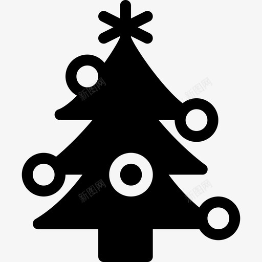 圣诞树星星松树图标svg_新图网 https://ixintu.com 圣诞实心图标 圣诞树 庆祝 星星 松树 欢呼 灯 礼物 装饰