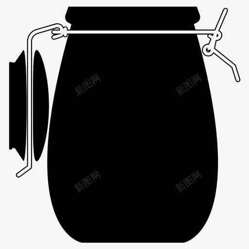 罐子标记保存图标svg_新图网 https://ixintu.com 保存 加果酱 另一个 容器 忽略 我的厨房 标记 罐子 食物 高