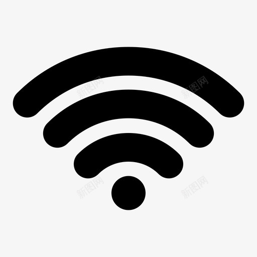 wifi网络脉冲图标svg_新图网 https://ixintu.com wifi 互联网 基本图标 智能手机 潮汐 网络 脉冲 连接 震动