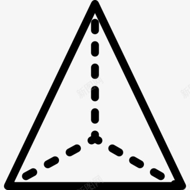三角形金字塔形状线图标图标
