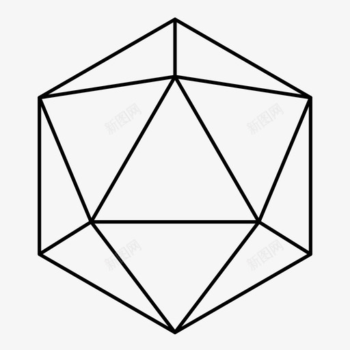 二十面体几何学图像图标svg_新图网 https://ixintu.com 二十面体 几何学 固体 图像 柏拉图式 神圣 神圣几何学