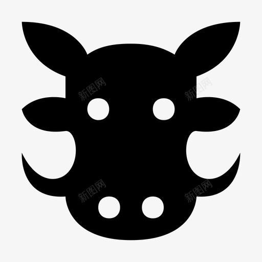 牛动物和鸟类材料标图标svg_新图网 https://ixintu.com 动物和鸟类材料设计图标 牛