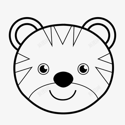 老虎信号加图标svg_新图网 https://ixintu.com 信号 删除 加 动物 动物农场 多个 婴儿 孩子 更多 老虎 野生
