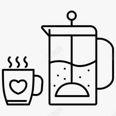 最爱的咖啡热杯榛子图标图标