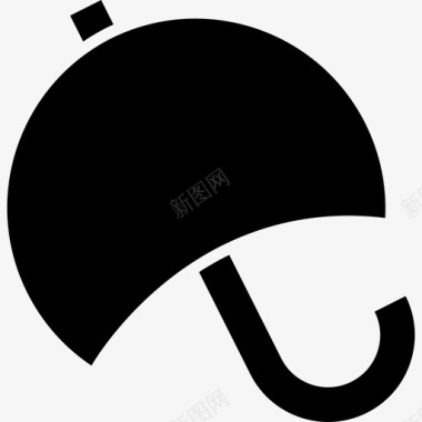 伞形黑色圆形工具和器具尖形图标图标