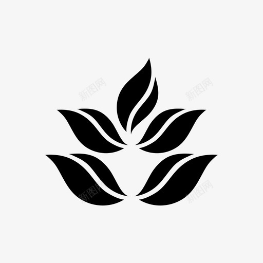 植物粗体黄金图标svg_新图网 https://ixintu.com 不 出售 叶 持有 植物 粗体 草本 黄金