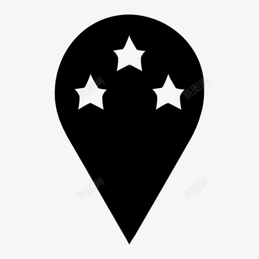别针星地图针图标svg_新图网 https://ixintu.com 别针星 地图针