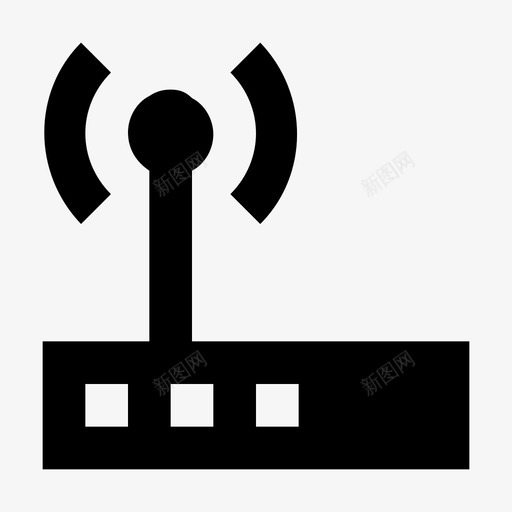 wifi路由器电子和设备材料标图标svg_新图网 https://ixintu.com wifi路由器 电子和设备材料设计图标