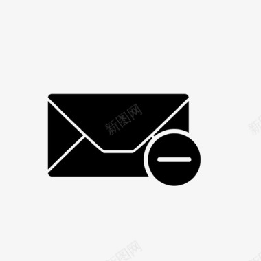 删除邮件阻止发件人回收信封图标图标