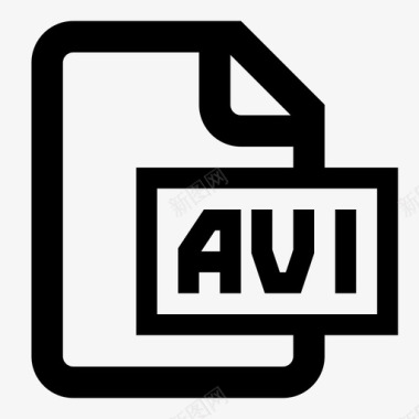 avi文件视频文件并集图标图标