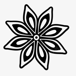 植物添加八角茴香香料植物图标高清图片