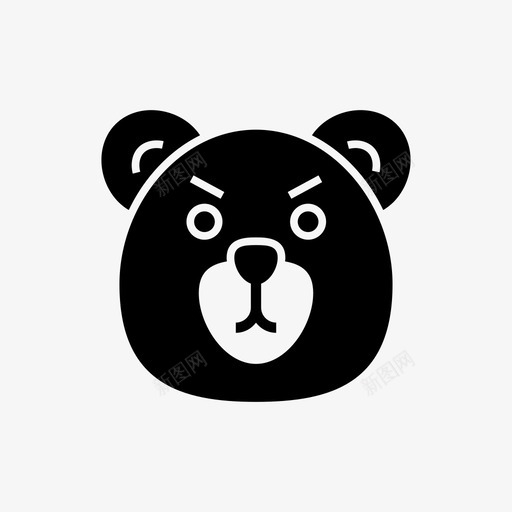 灰熊动物熊图标svg_新图网 https://ixintu.com 动物 户外 泰迪熊 灰熊 熊 生命体 眼睛 耳朵 野生 鼻子