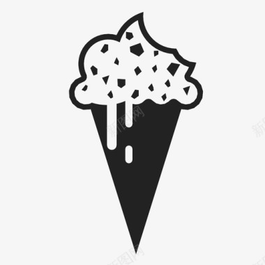 冰淇淋筒甜的圣代图标图标