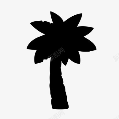 棕榈树夏天植物图标图标