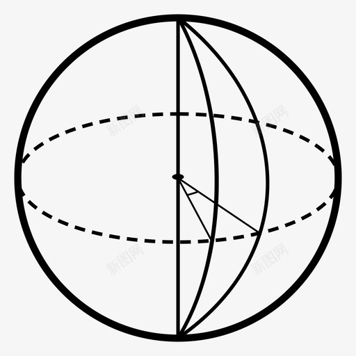 球形楔块形状圆形图标svg_新图网 https://ixintu.com 三维 反弹 圆形 形状 技术图纸 清除 球 球形楔块 绘图 角度